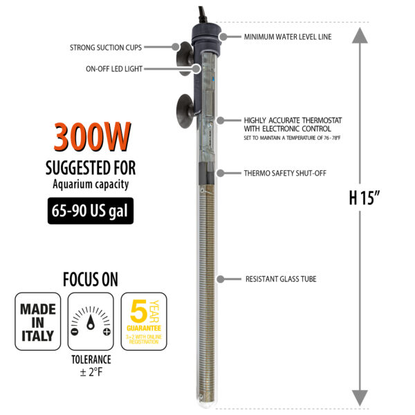 Sicce SCUBA Preset 300 - Submersible Heater - 300 Watt - Image 2