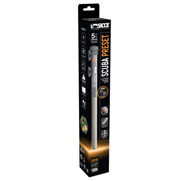 Sicce SCUBA Preset 250 - Submersible Heater - 250 Watt