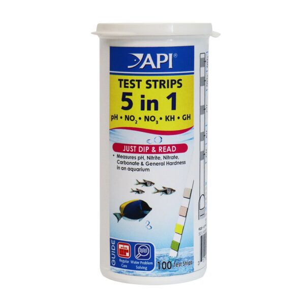 API 5-in-1 Aquarium Test Strips 100ct FW/SW